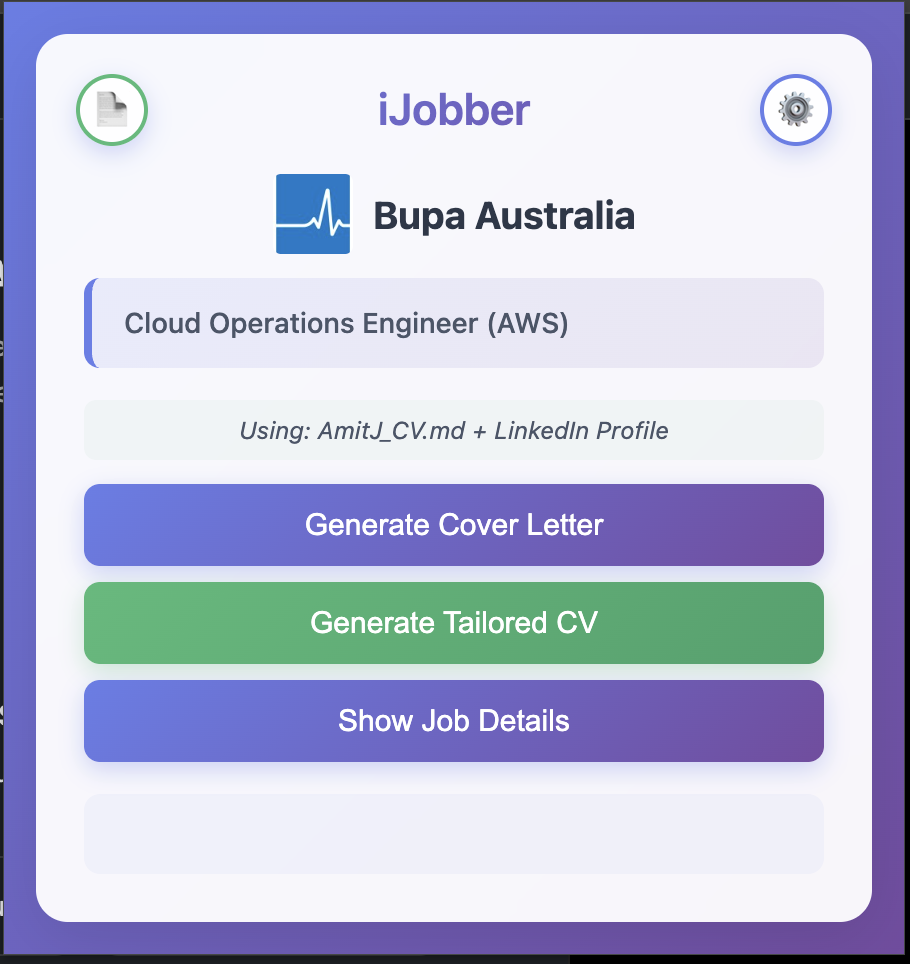 iJobber Main Interface
